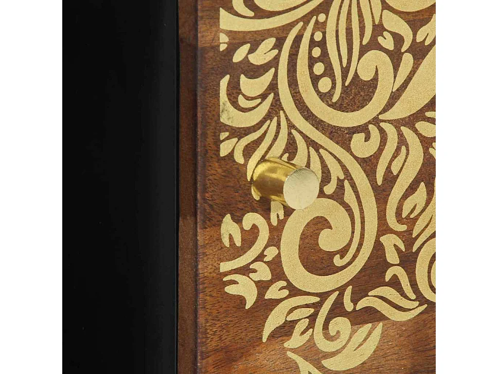 Mesa de Café Marrón miel 80 x 50 x 40 cm madera maciza de mango