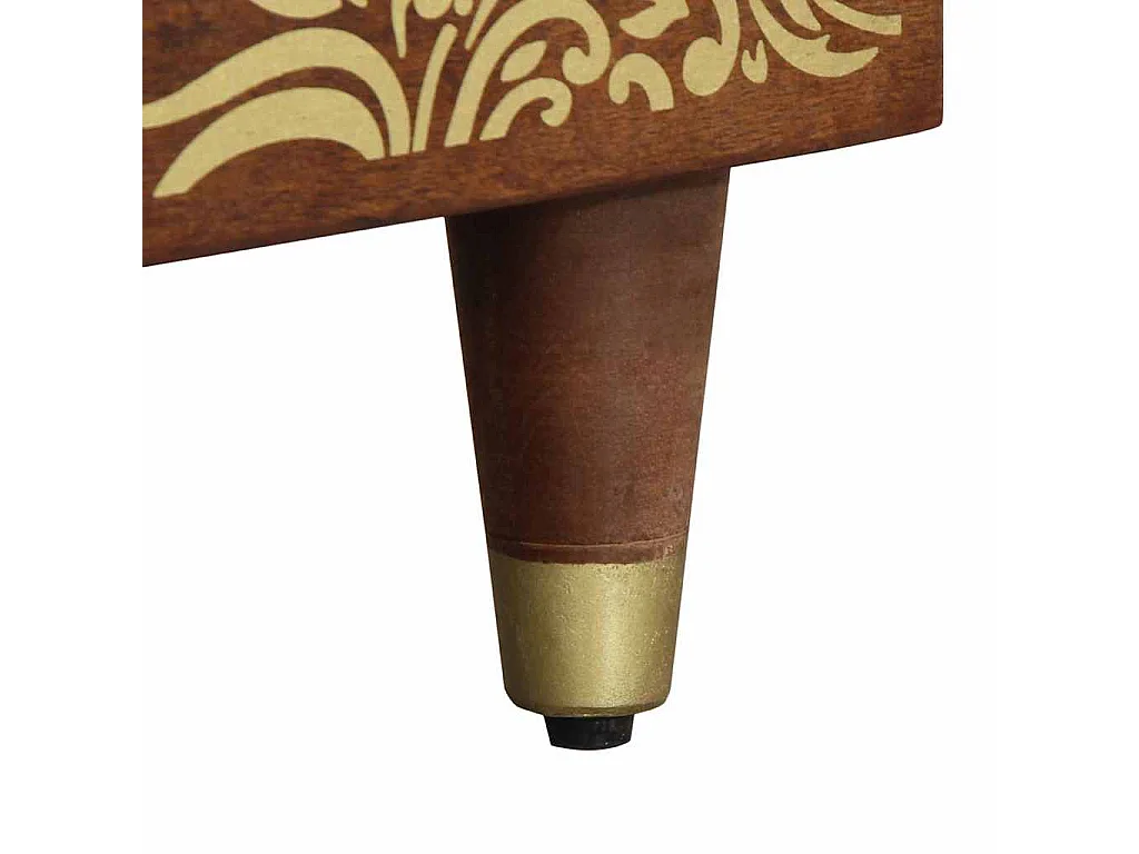 Mesa de Café Marrón miel 80 x 50 x 40 cm madera maciza de mango