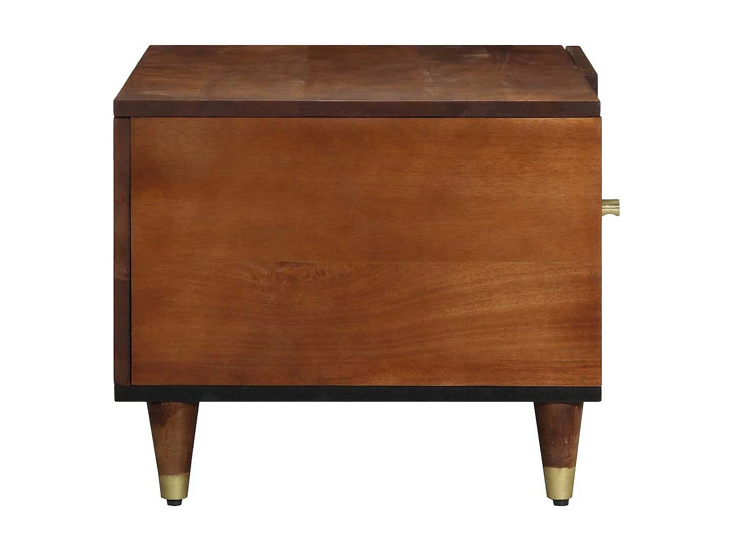 Table basse marron miel 80 x 50 x 40 cm bois de manguier massif