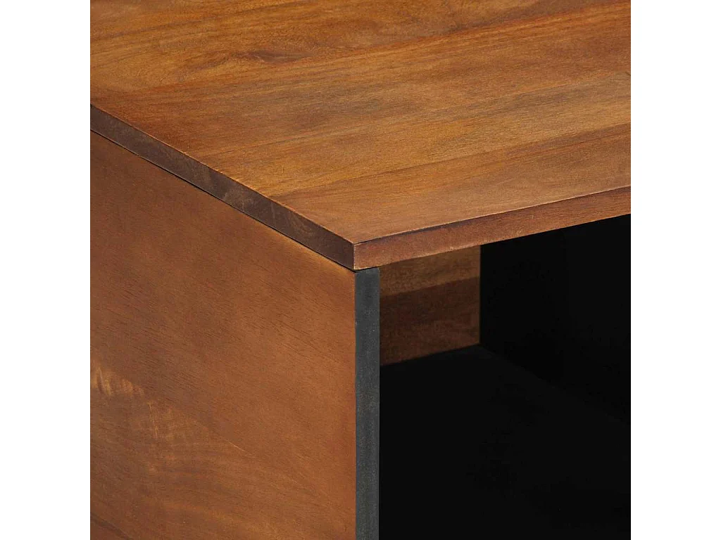 Table basse marron miel 80 x 50 x 40 cm bois de manguier massif