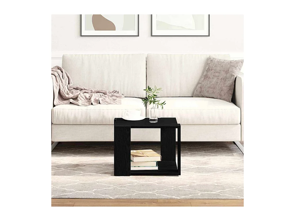 Table basse Chêne noir 40 x 40 x 30 cm Bois d'ingénierie