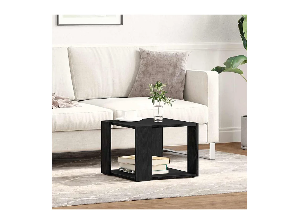 Table basse Chêne noir 40 x 40 x 30 cm Bois d'ingénierie