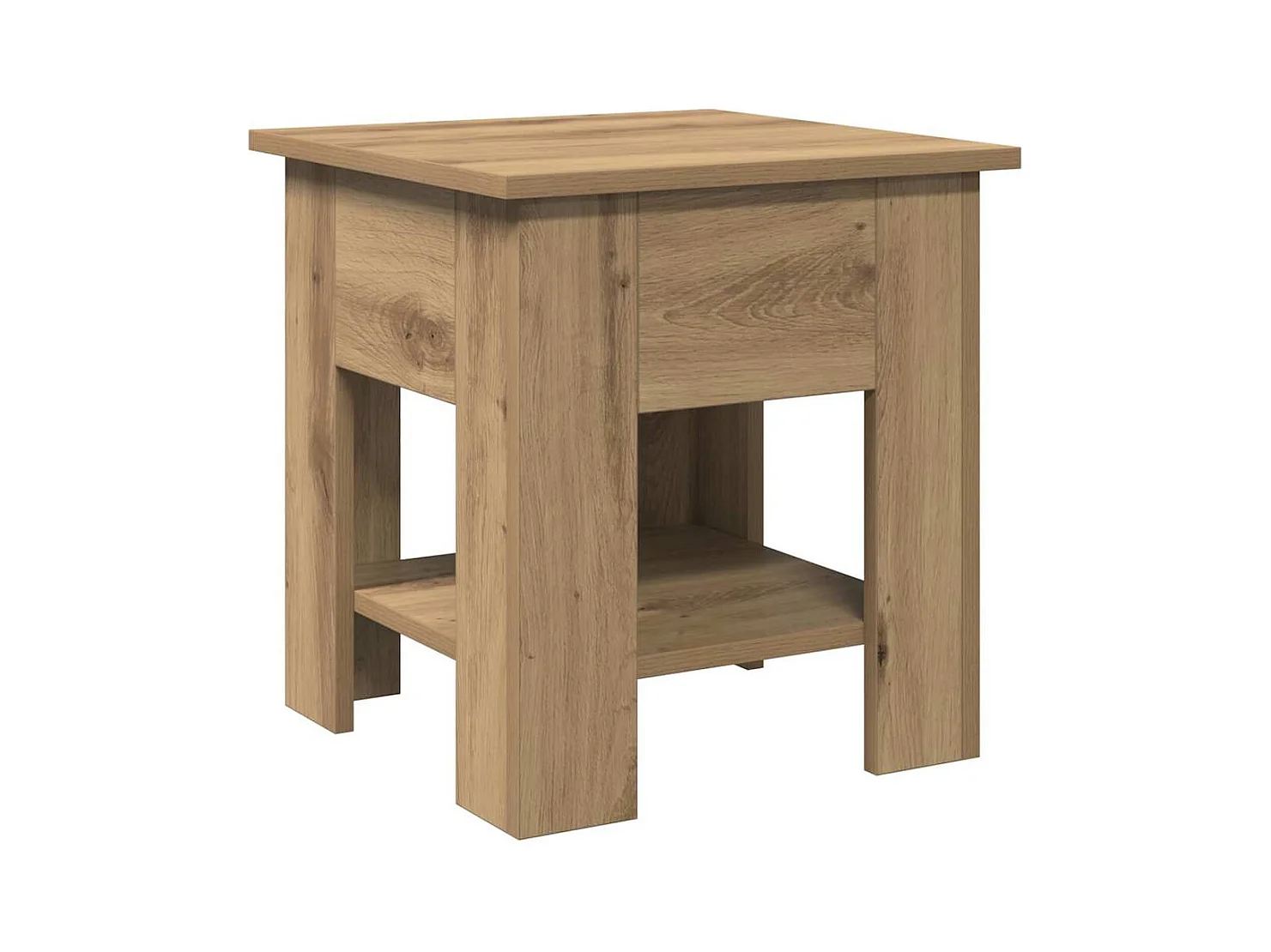 Mesa de centro 40x40x42 cm deriv. madeira carvalho artisiano