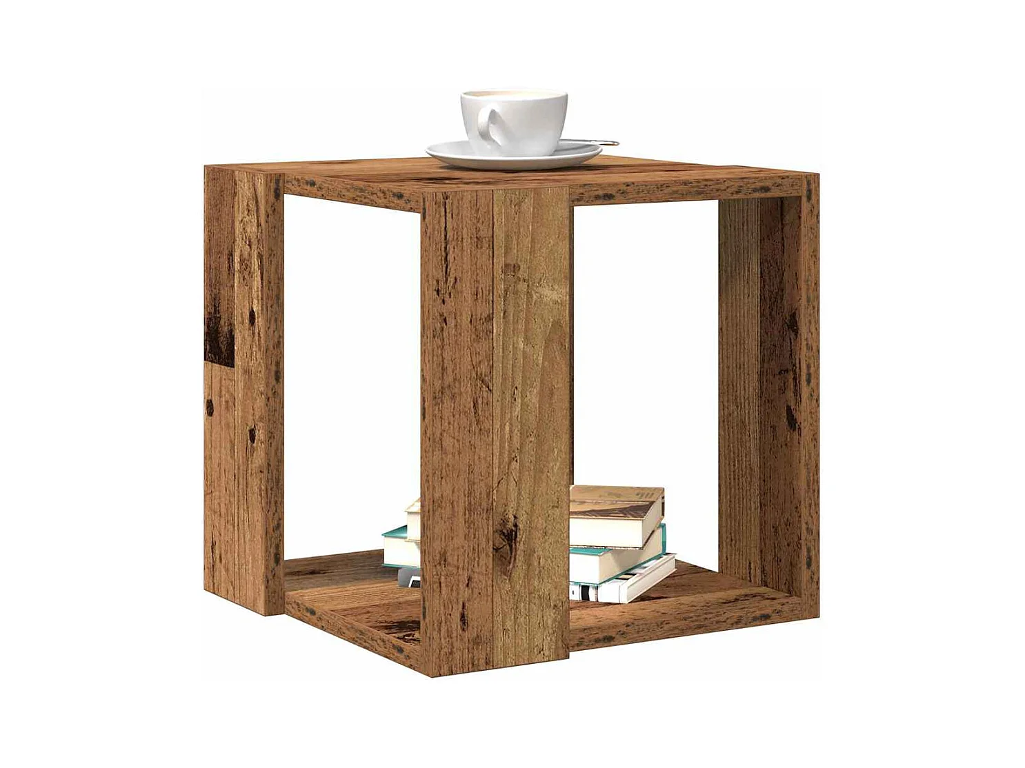 Table basse Bois ancien 32 x 32 x 30 cm Bois d'ingénierie