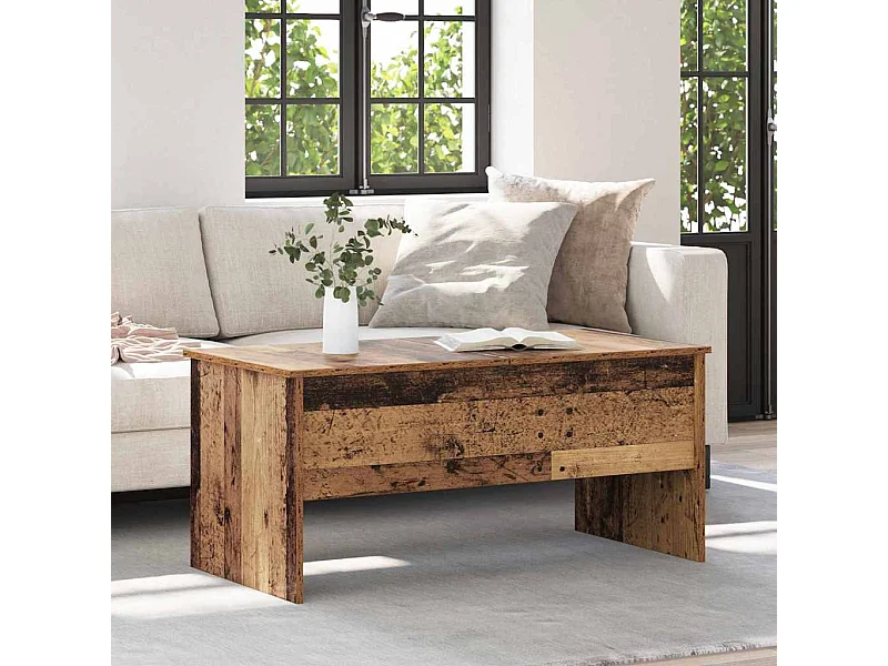 Table basse Bois ancien 102 x 50,5 x 46,5 cm Bois d'ingénierie