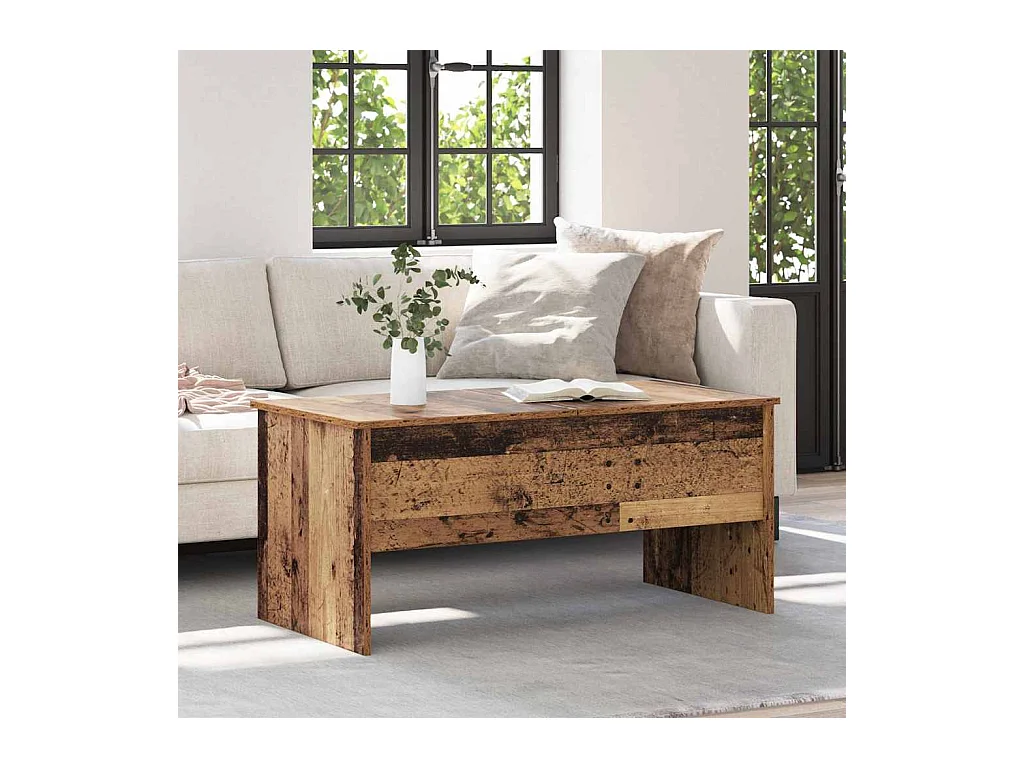 Table basse Bois ancien 102 x 50,5 x 46,5 cm Bois d'ingénierie