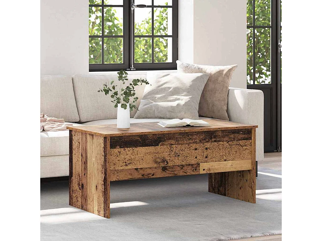 Table basse Bois ancien 102 x 50,5 x 46,5 cm Bois d'ingénierie