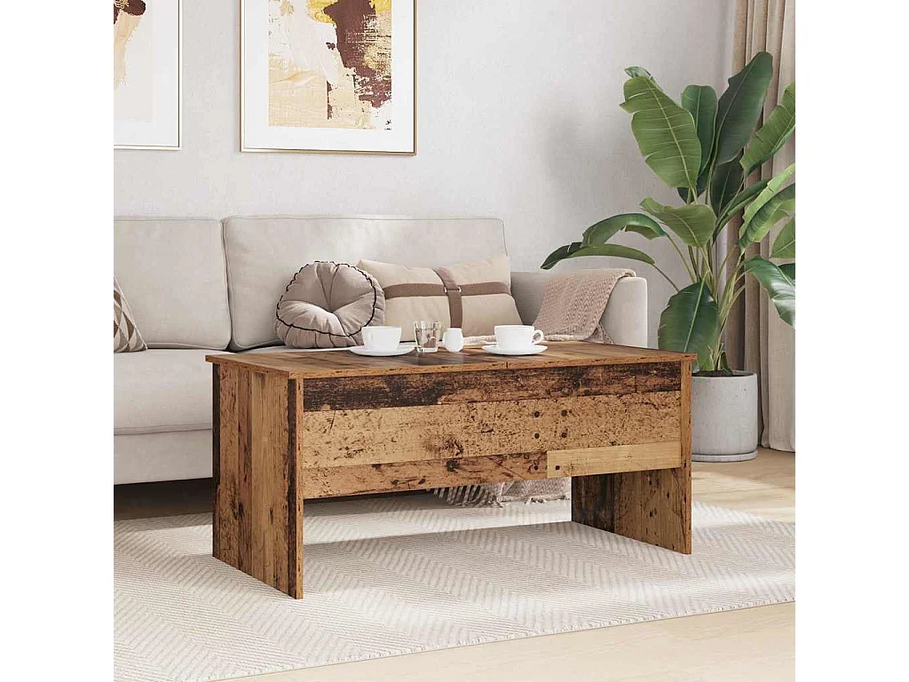 Table basse Bois ancien 102 x 50,5 x 46,5 cm Bois d'ingénierie