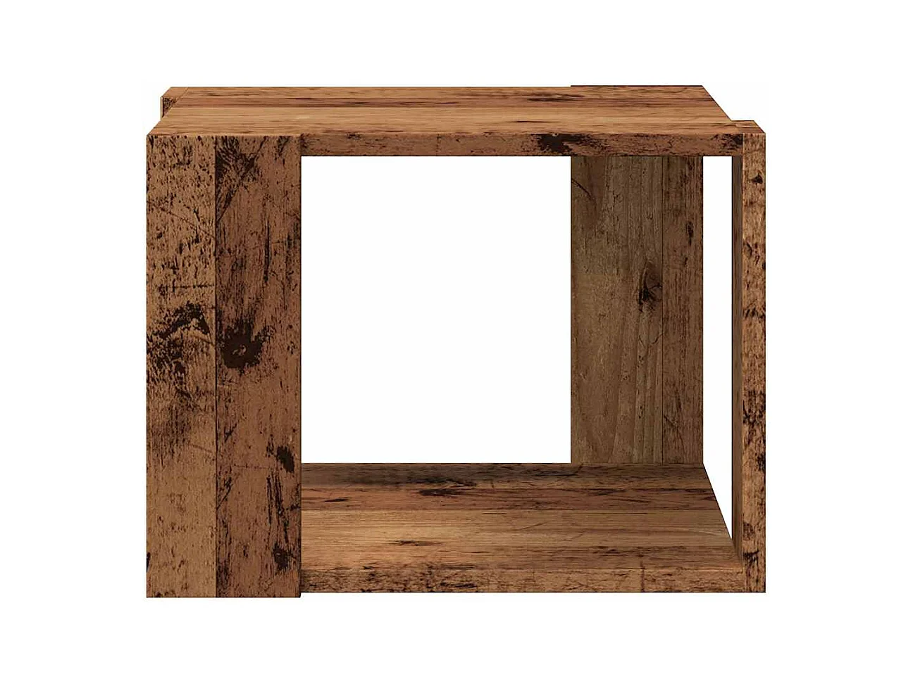 Table basse vieux bois 40x40x30 cm bois d'ingénierie