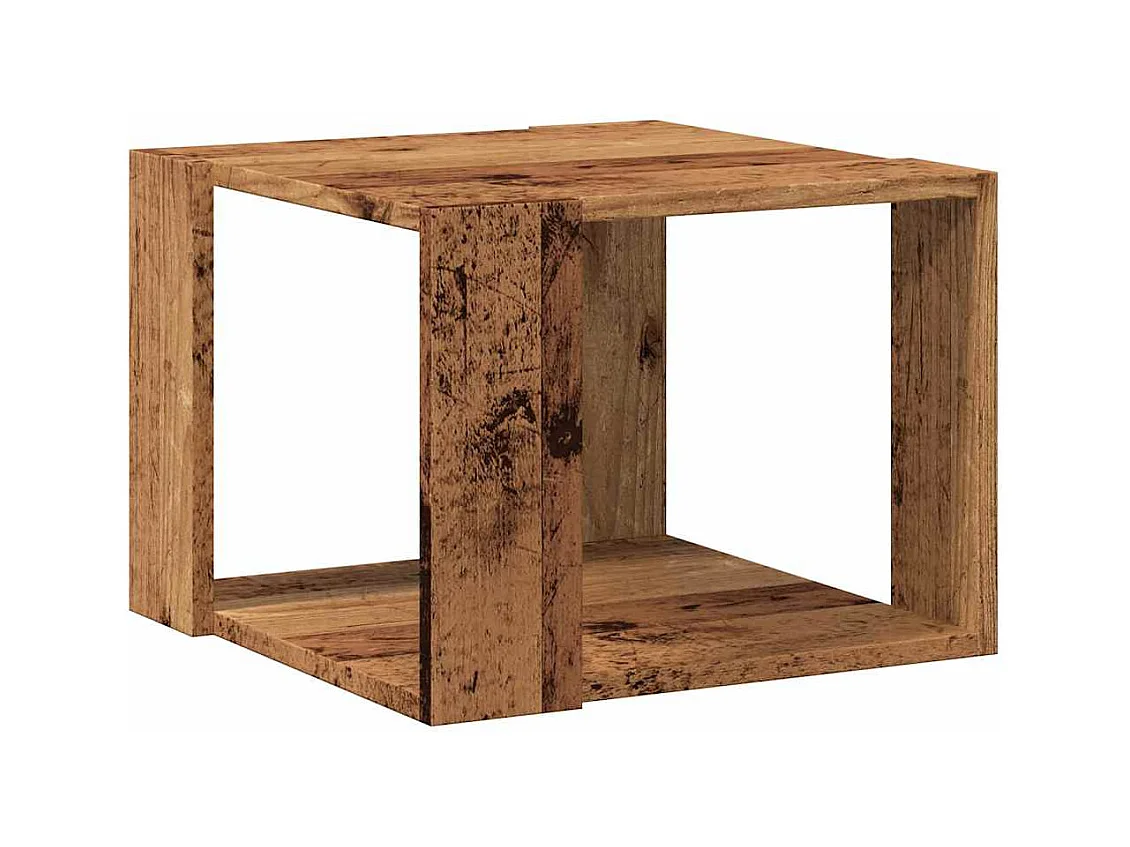 Table basse vieux bois 40x40x30 cm bois d'ingénierie