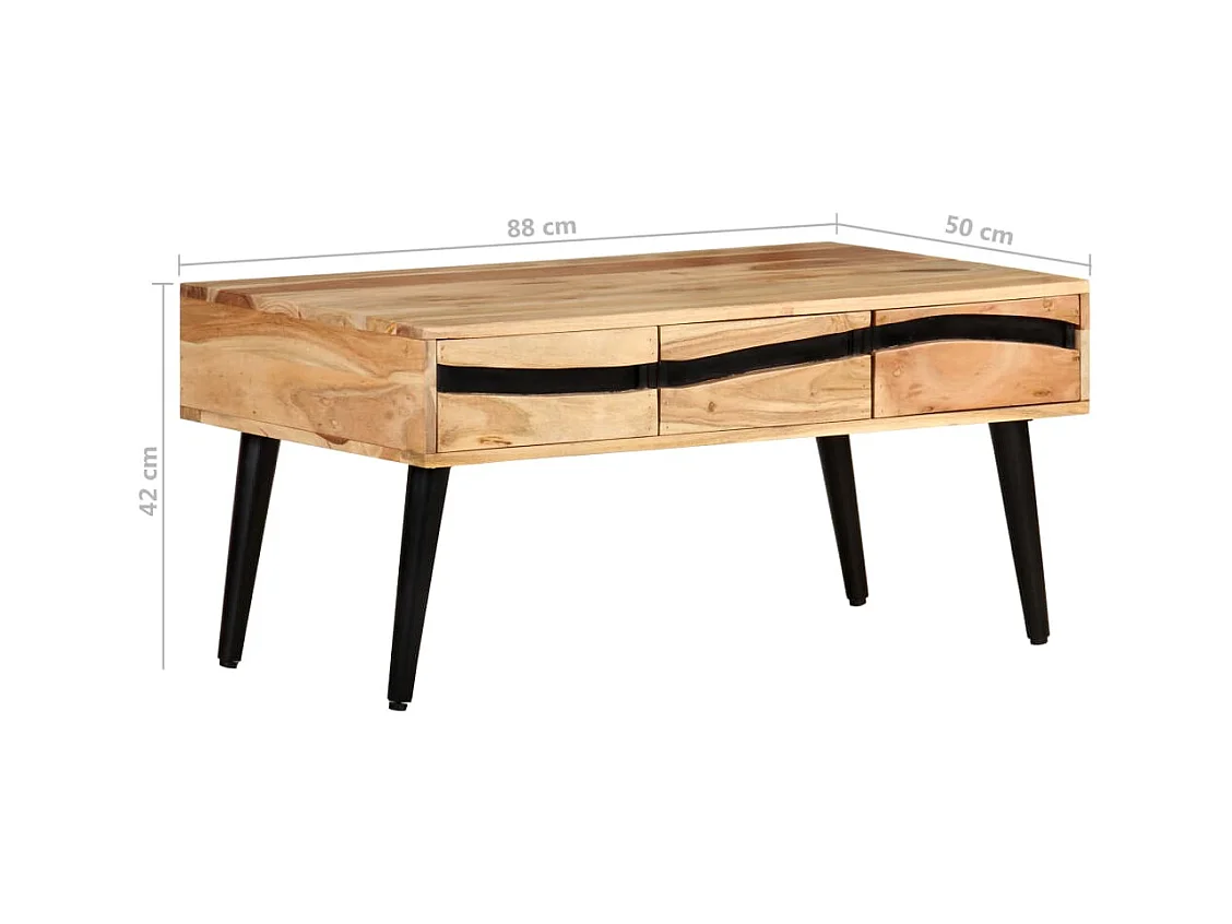 Salontafel 88x50x42 cm massief acaciahout