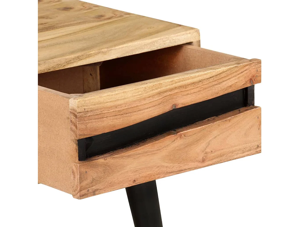 Mesa de centro de madera maciza de acacia 88x50x42 cm
