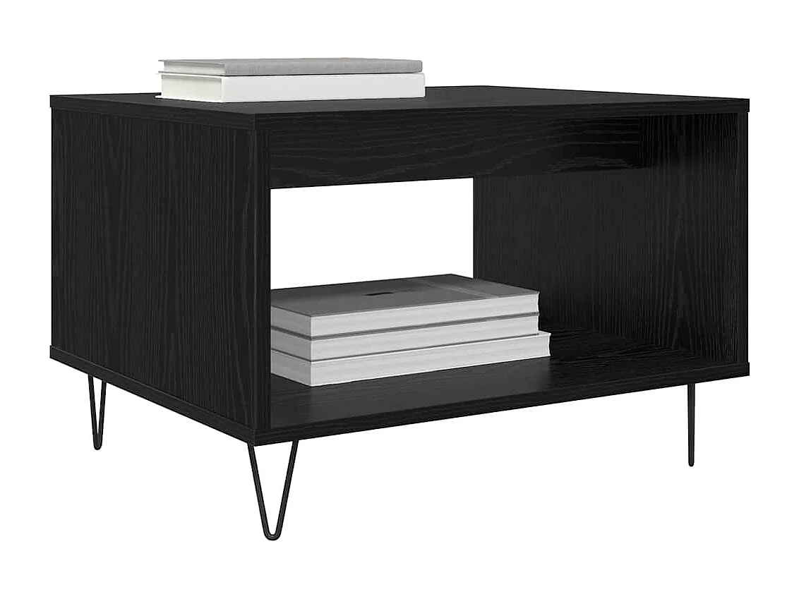 Table basse Chêne noir 60 x 50 x 40 cm Bois d'ingénierie
