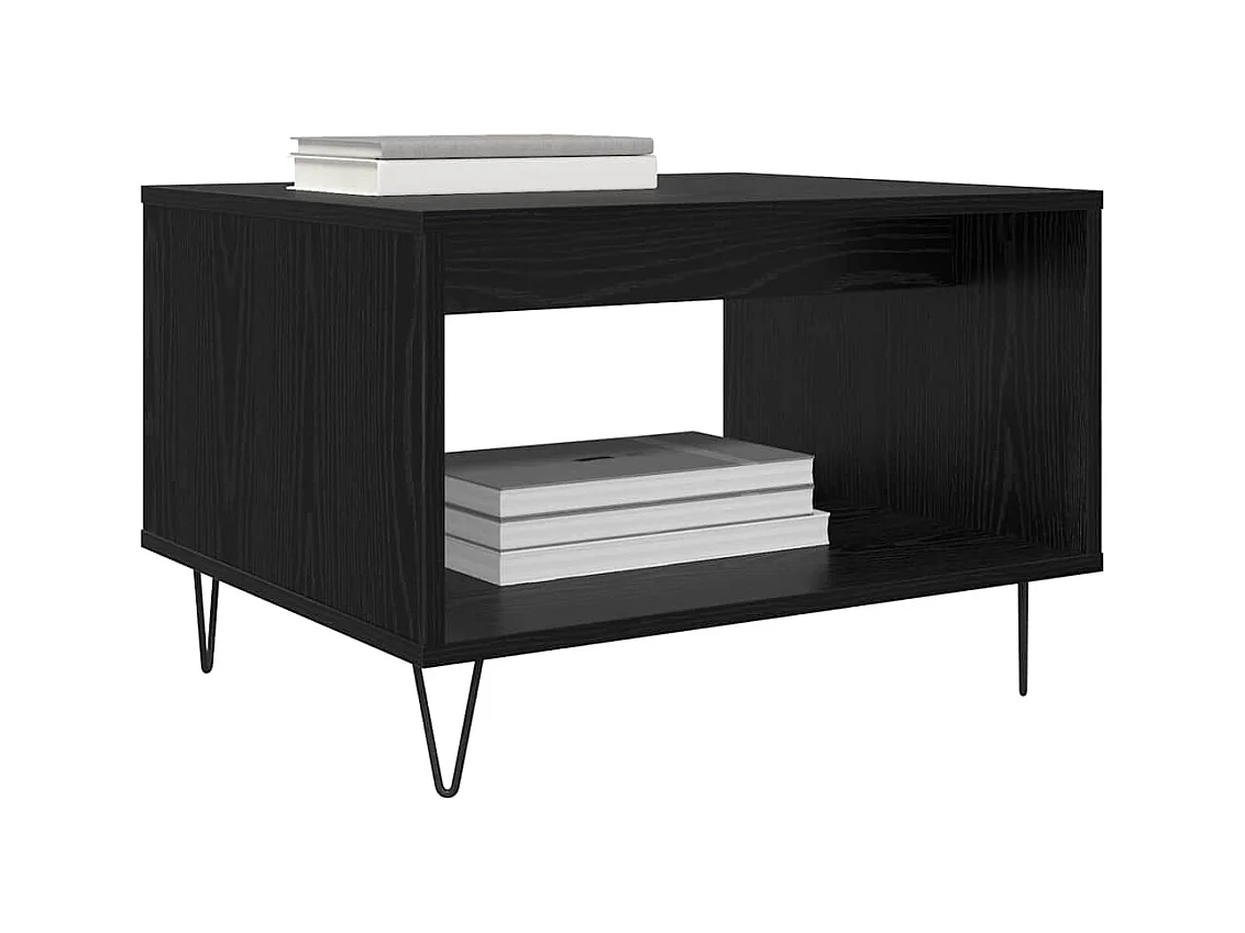 Table basse Chêne noir 60 x 50 x 40 cm Bois d'ingénierie