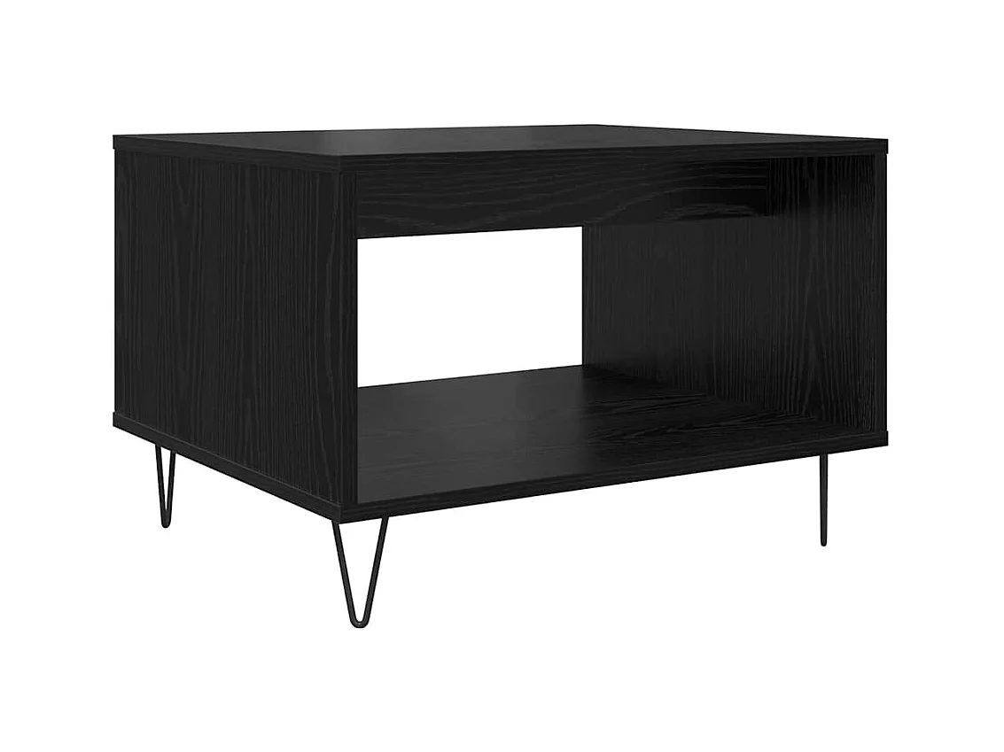 Table basse Chêne noir 60 x 50 x 40 cm Bois d'ingénierie