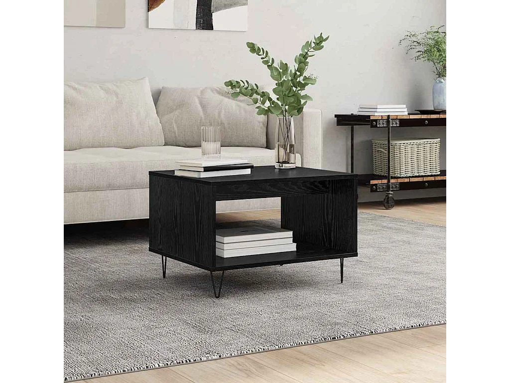 Mesa de centro Carvalho preto 60 x 50 x 40 cm