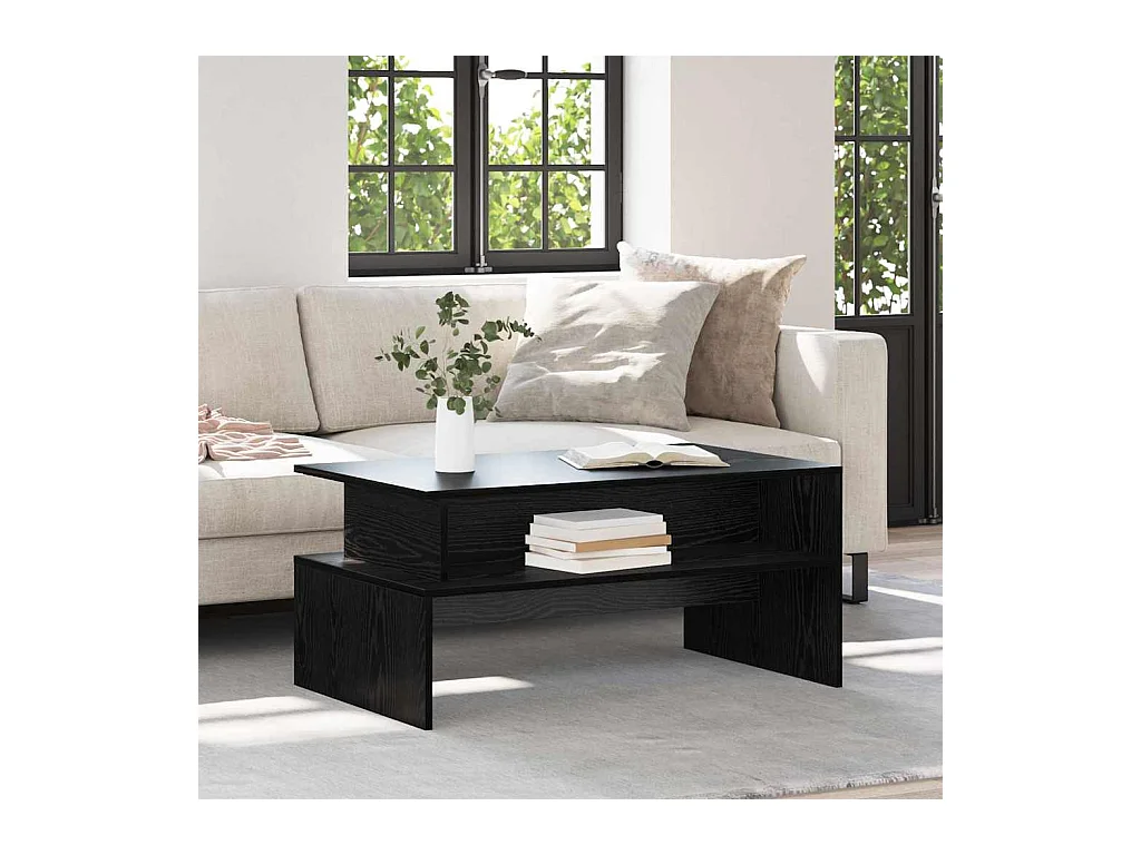 Table basse Chêne noir 90 x 55 x 42.5 cm Bois d'ingénierie