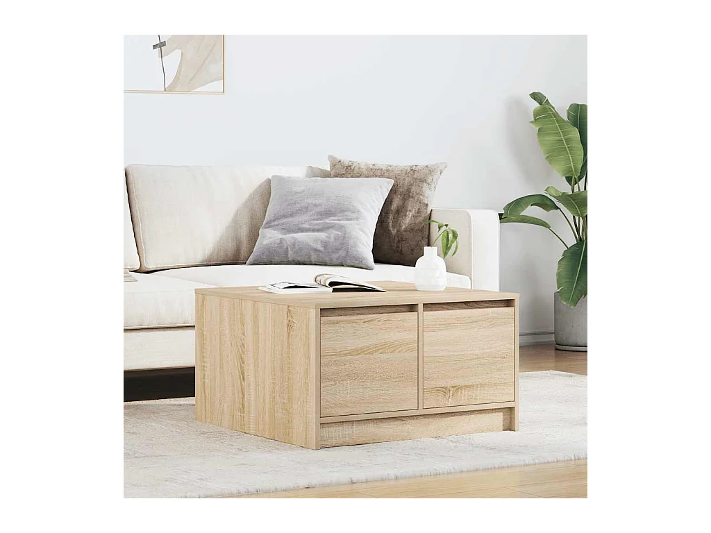 Table basse avec tiroirs chêne sonoma 70,5x70x40 cm