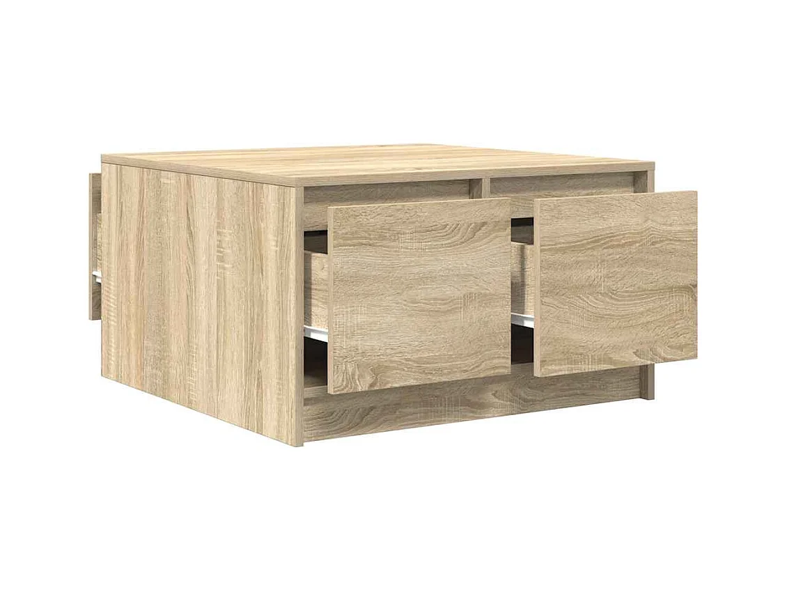 Table basse avec tiroirs chêne sonoma 70,5x70x40 cm