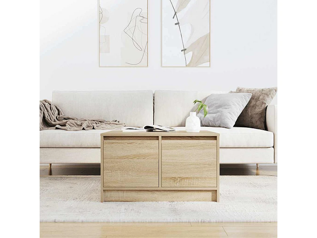 Table basse avec tiroirs chêne sonoma 70,5x70x40 cm