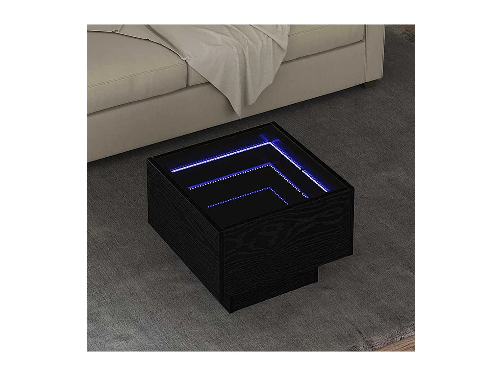 Table basse Chêne noir 40 x 40 x 30 cm Bois d'ingénierie