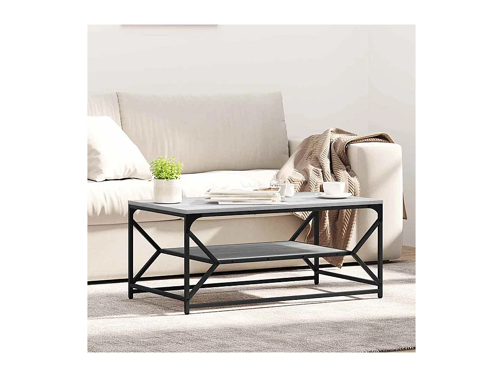 Table basse Sonoma gris 90 x 50 x 40 cm