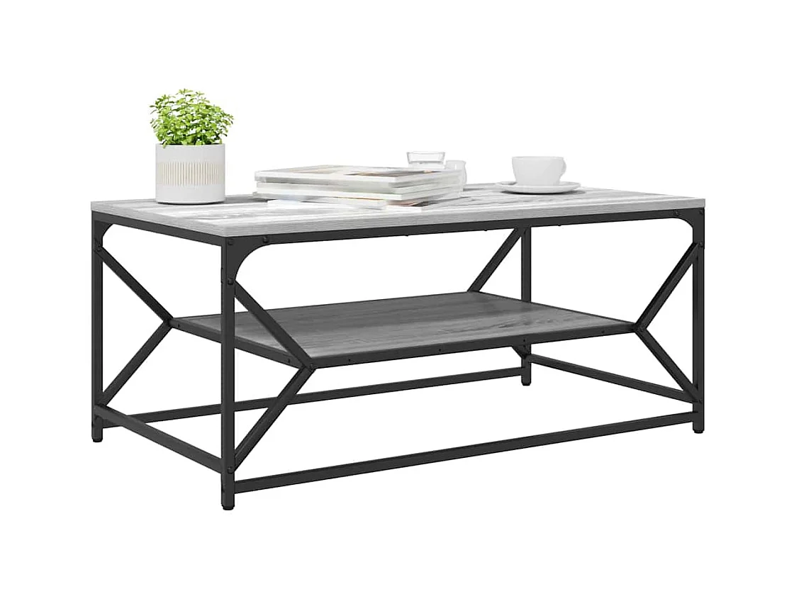 Table basse Sonoma gris 90 x 50 x 40 cm