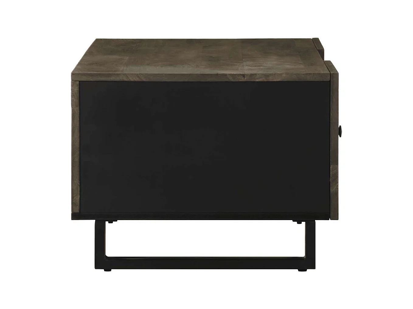 Table basse noir 100x54x40 cm bois massif de manguier