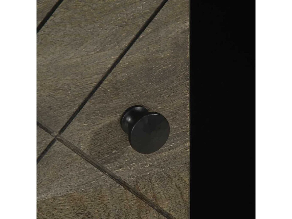 Table basse noir 100x54x40 cm bois massif de manguier