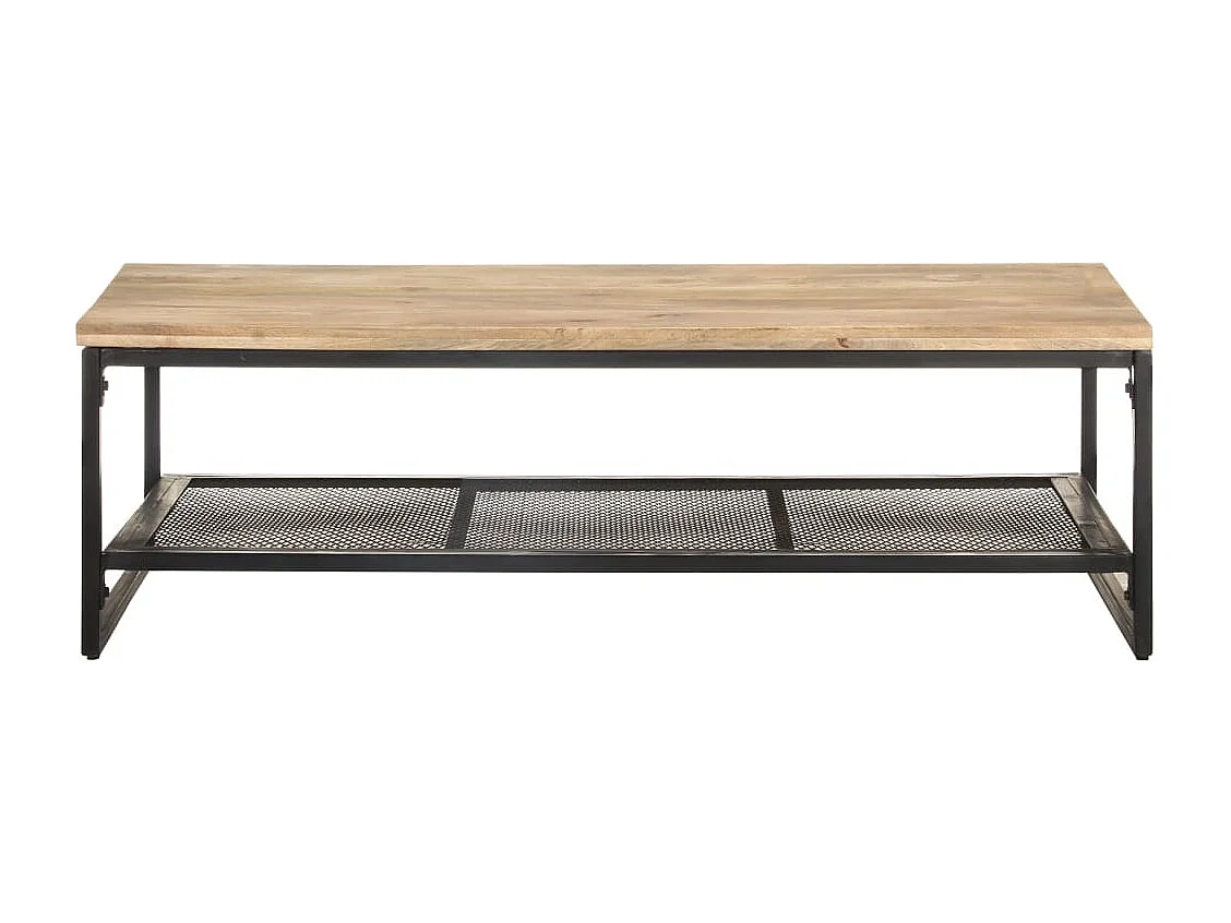 Mesa de centro de madera maciza de mango 110x60x35 cm