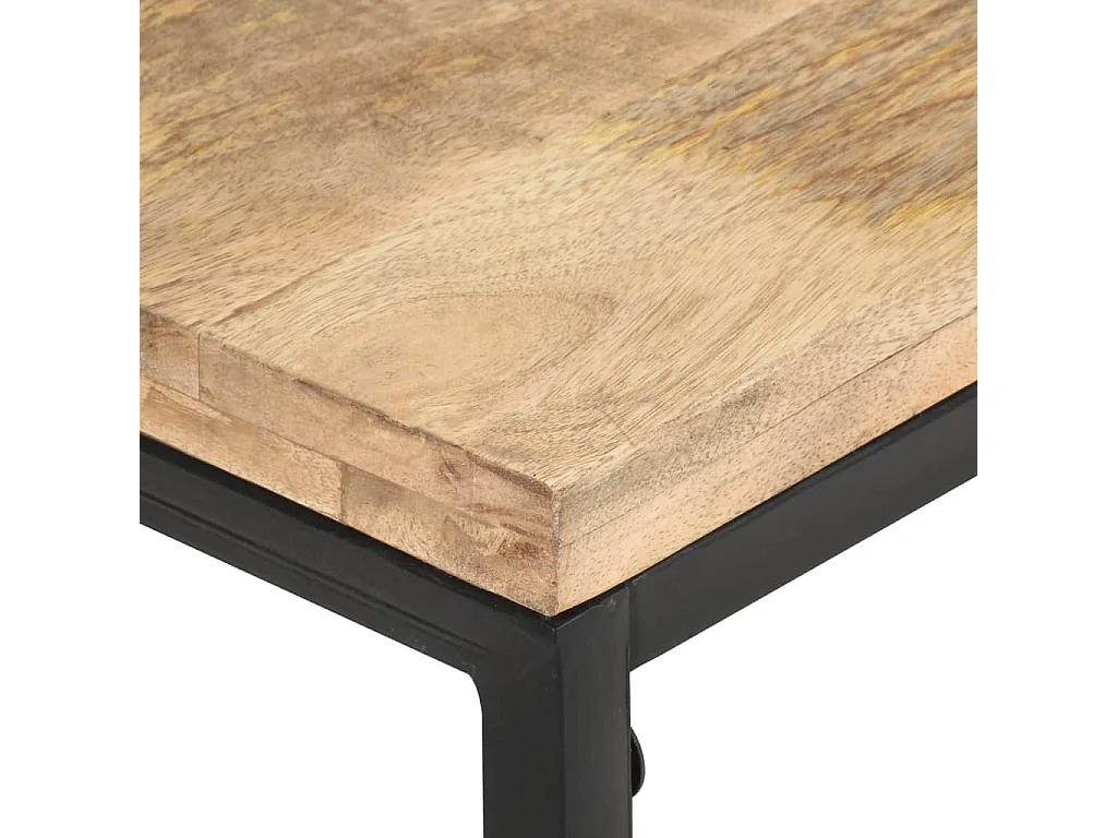 Mesa de centro de madera maciza de mango 110x60x35 cm