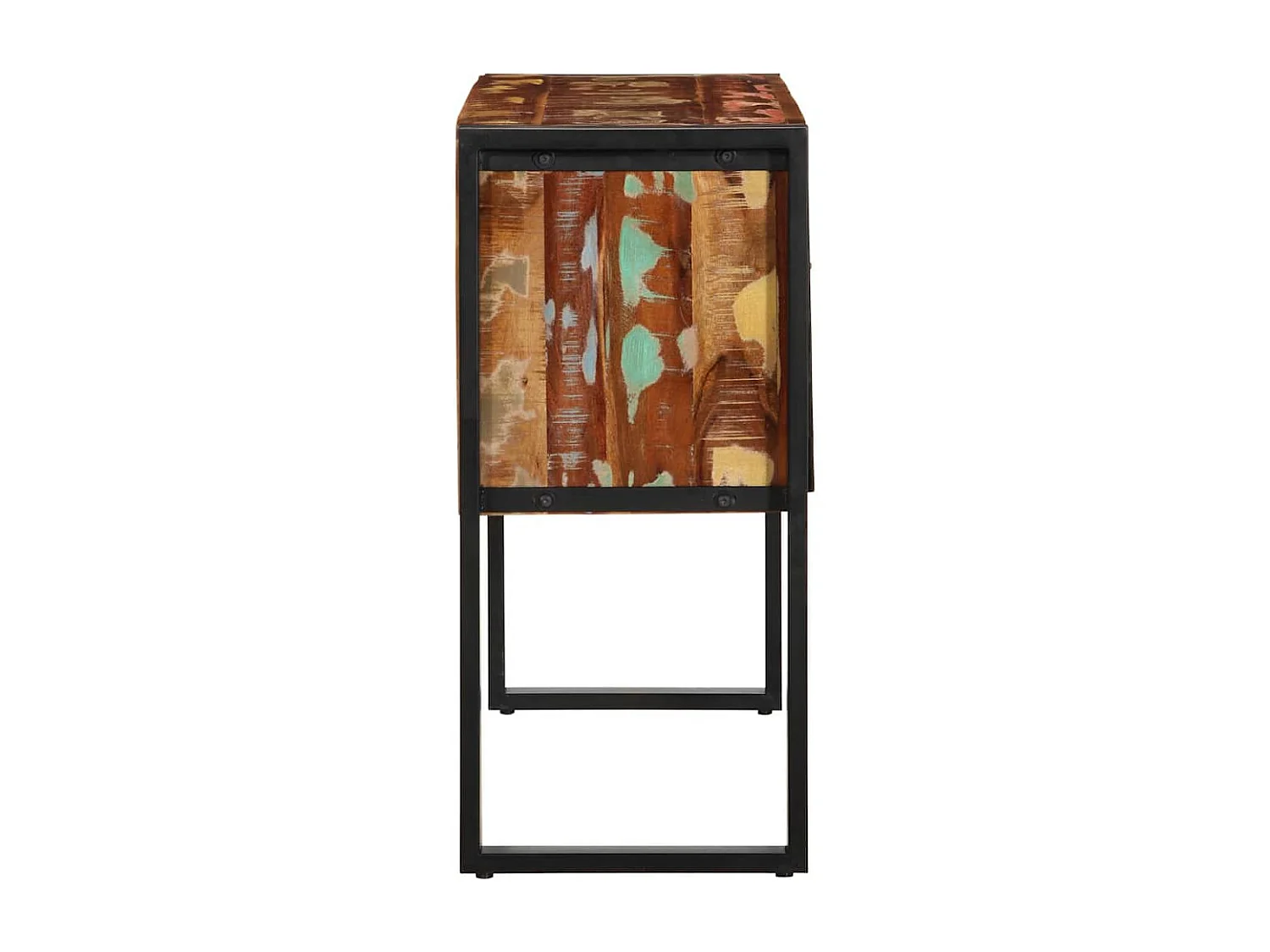 Table basse multicolore 90x35x75cm bois massif récupération