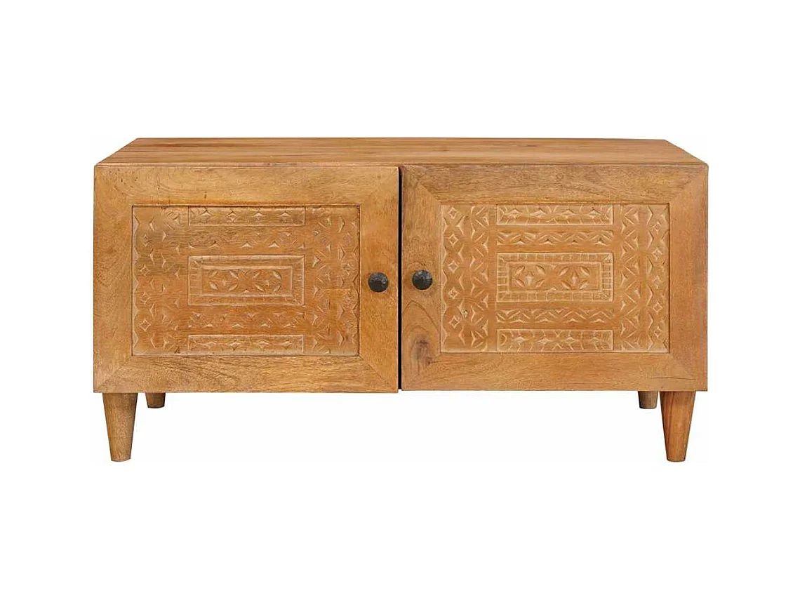 Salontafel Lichtbruin 80 x 50 x 40 cm massief mangohout