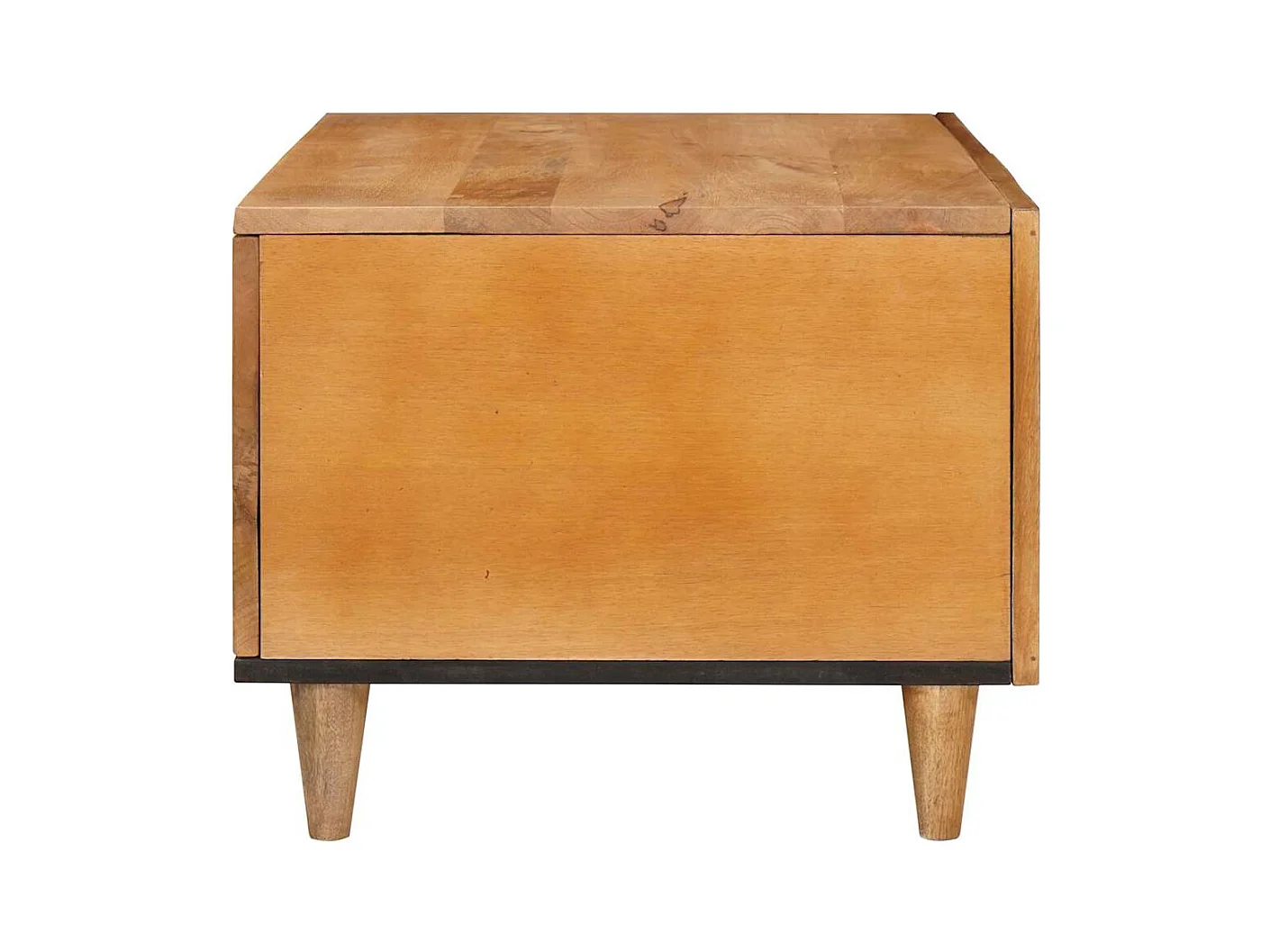 Salontafel Lichtbruin 80 x 50 x 40 cm massief mangohout