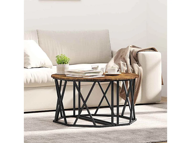 Mesa de Café Roble ahumado 80 x 80 x 42 cm