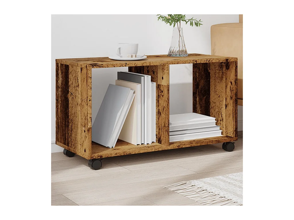 Table basse vieux bois 72x33x42,5 cm bois d'ingénierie