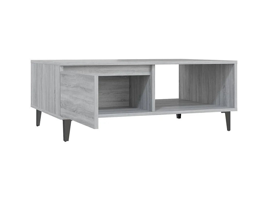 Table basse sonoma gris 90x60x35 cm bois d'ingénierie