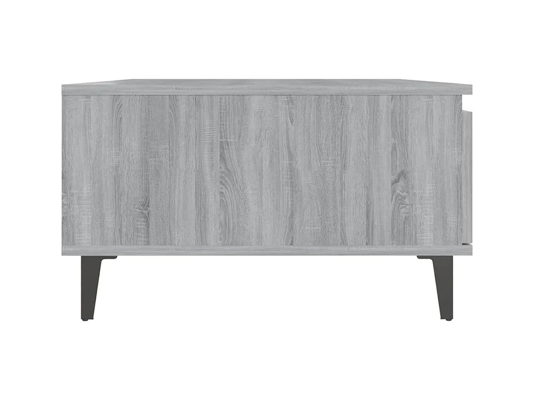 Table basse sonoma gris 90x60x35 cm bois d'ingénierie