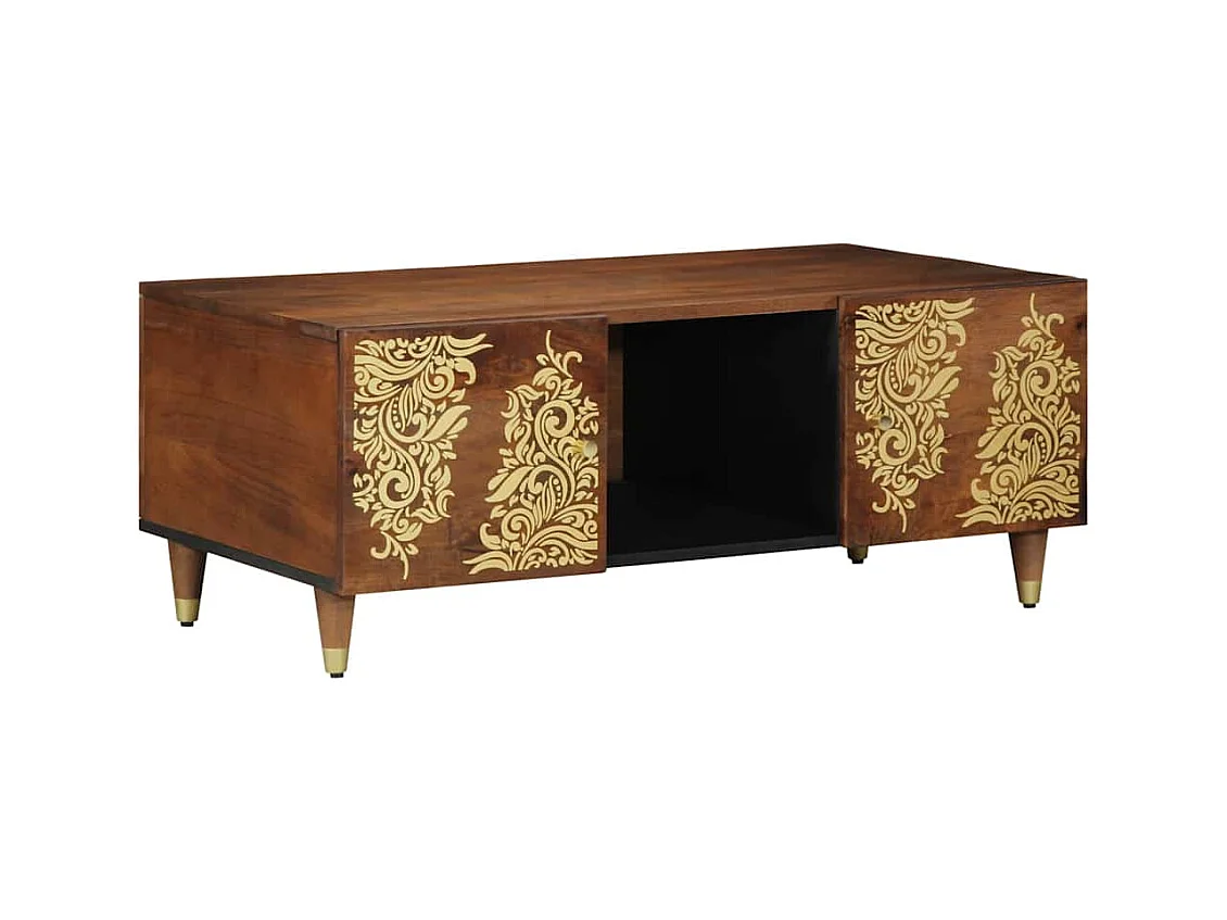 Table basse marron miel 100 x 54 x 40 cm