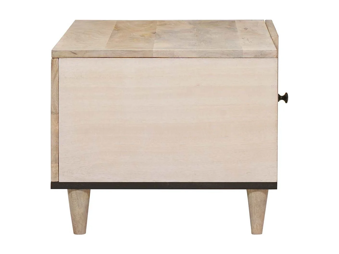 Mesa de centro Bege 80 x 50 x 40 cm Madeira de mangueira maciça