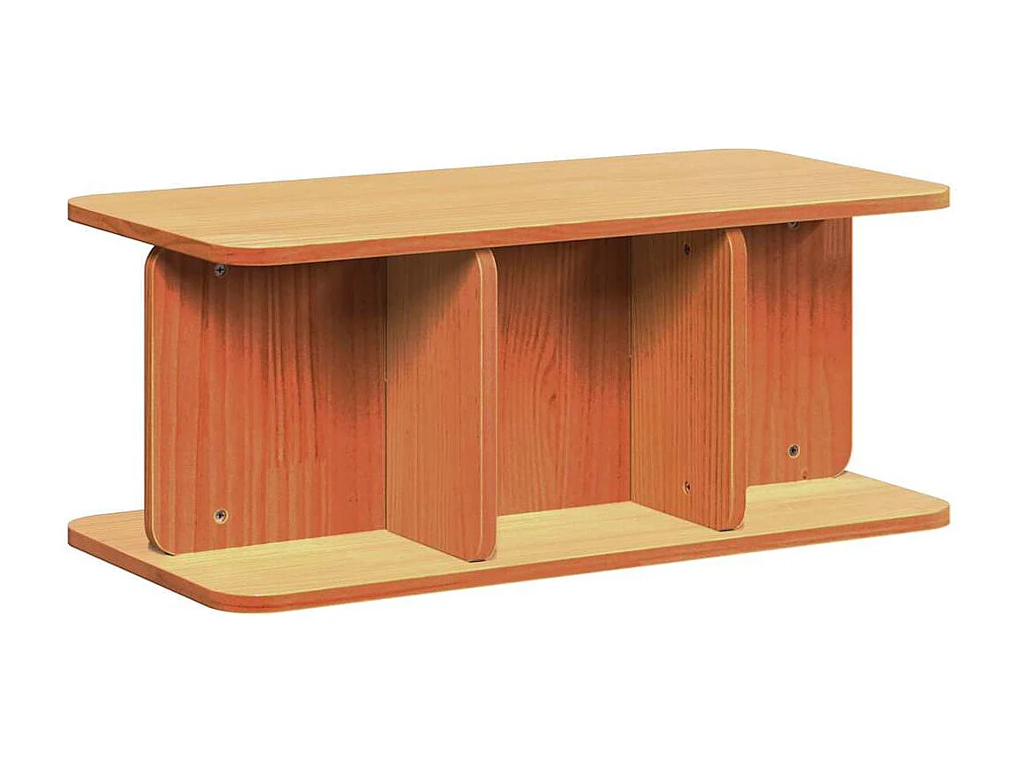 Table basse Marron cire 80 x 39,5 x 33,5 cm Bois massif en pin
