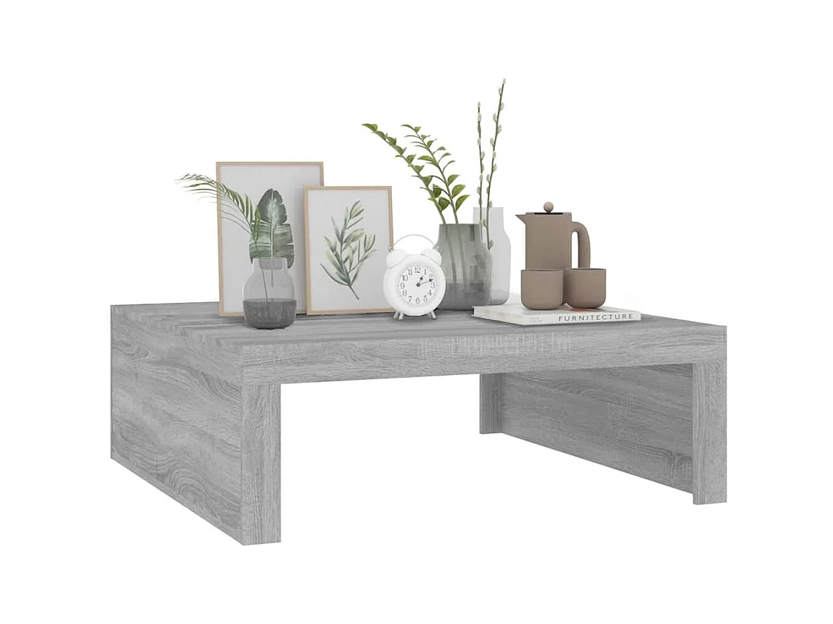 Table basse Sonoma gris 100x100x35 cm Bois d'ingénierie
