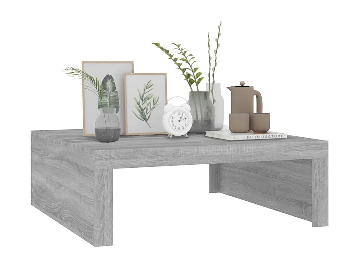 Table basse Sonoma gris 100x100x35 cm Bois d'ingénierie