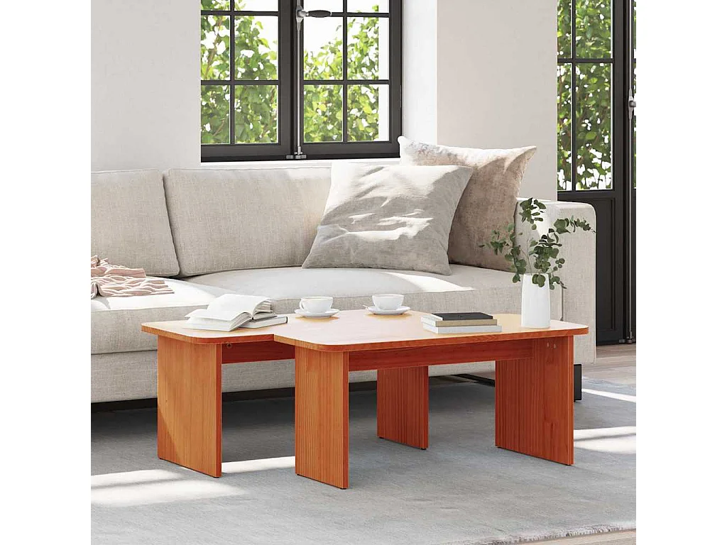 Mesa de centro Castanho-mel 100 x 69 x 35.5 cm