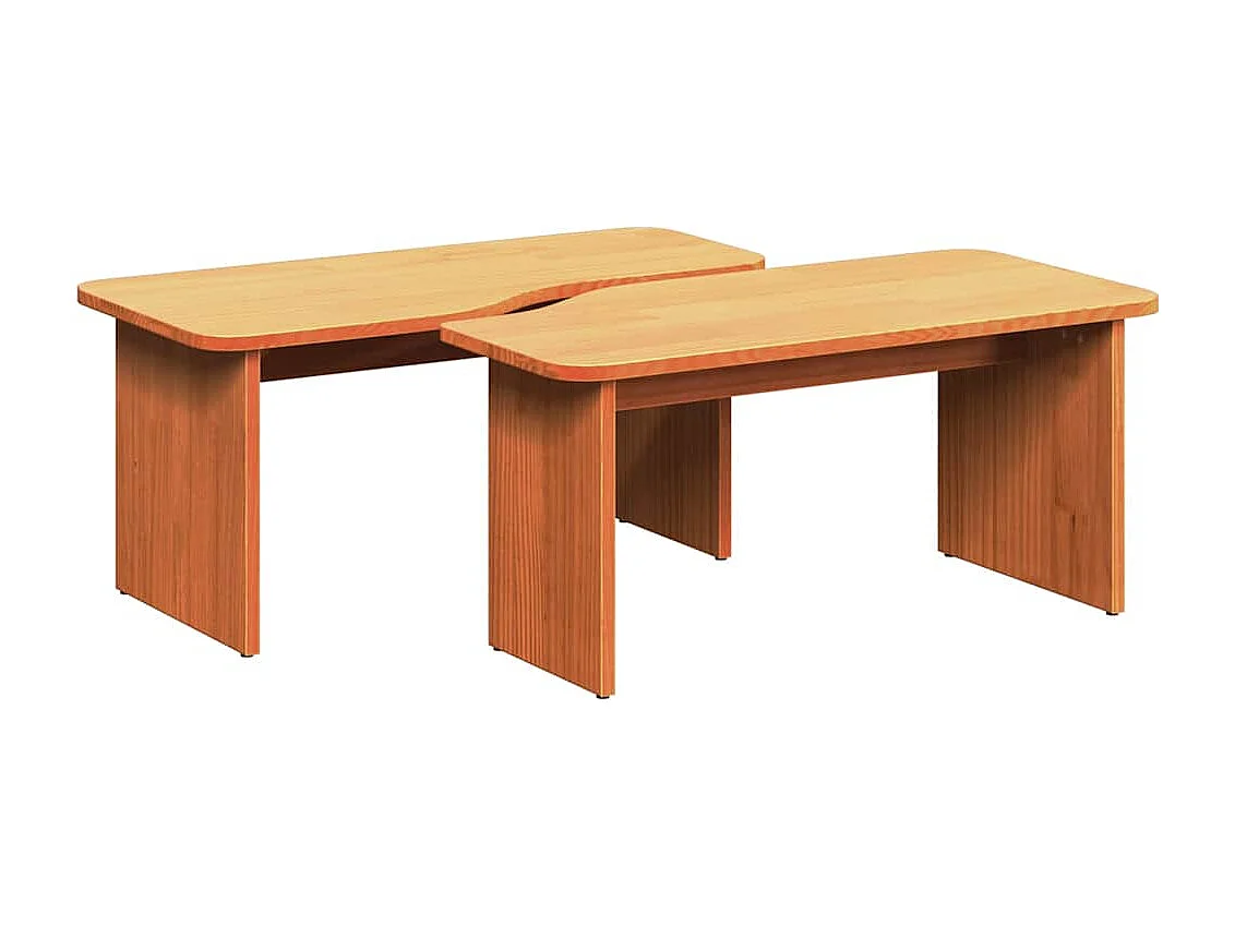 Mesa de centro Castanho-mel 100 x 69 x 35.5 cm