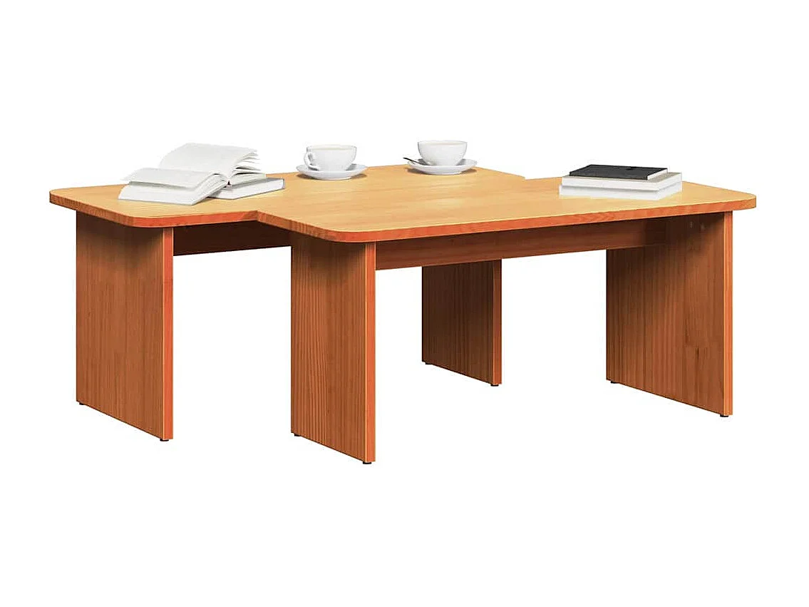 Mesa de centro Castanho-mel 100 x 69 x 35.5 cm