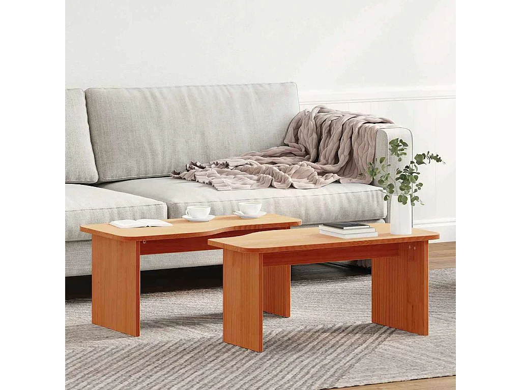 Mesa de centro Castanho-mel 100 x 69 x 35.5 cm