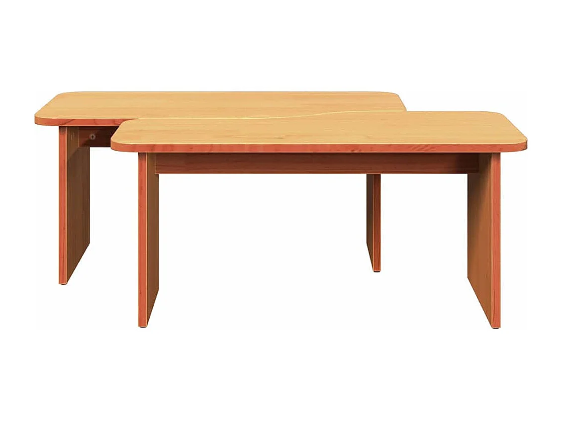 Mesa de centro Castanho-mel 100 x 69 x 35.5 cm