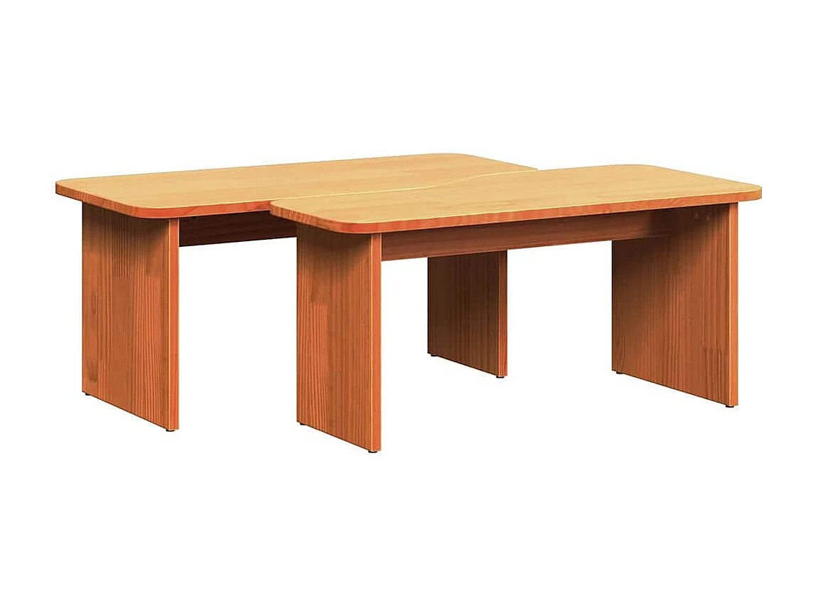Mesa de centro Castanho-mel 100 x 69 x 35.5 cm