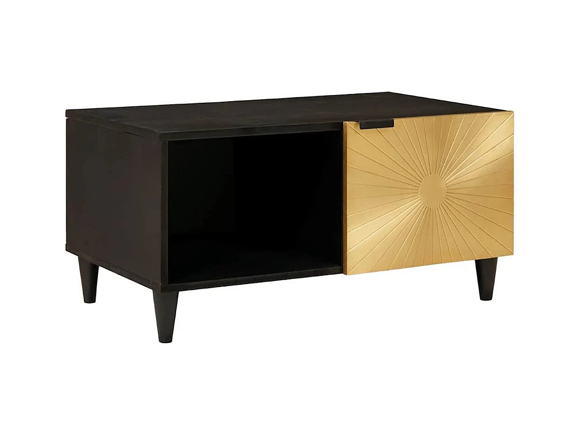 Table basse Noir et or 80 x 50 x 40 cm